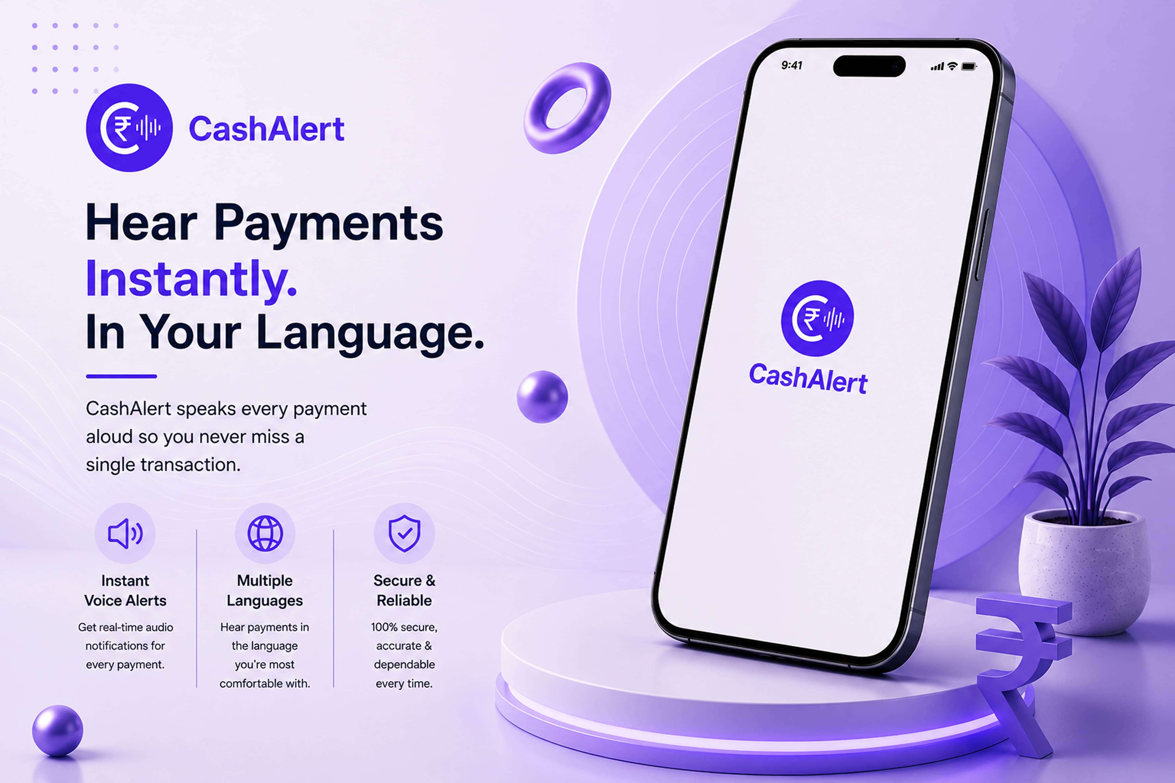 CashAlert mobile app design